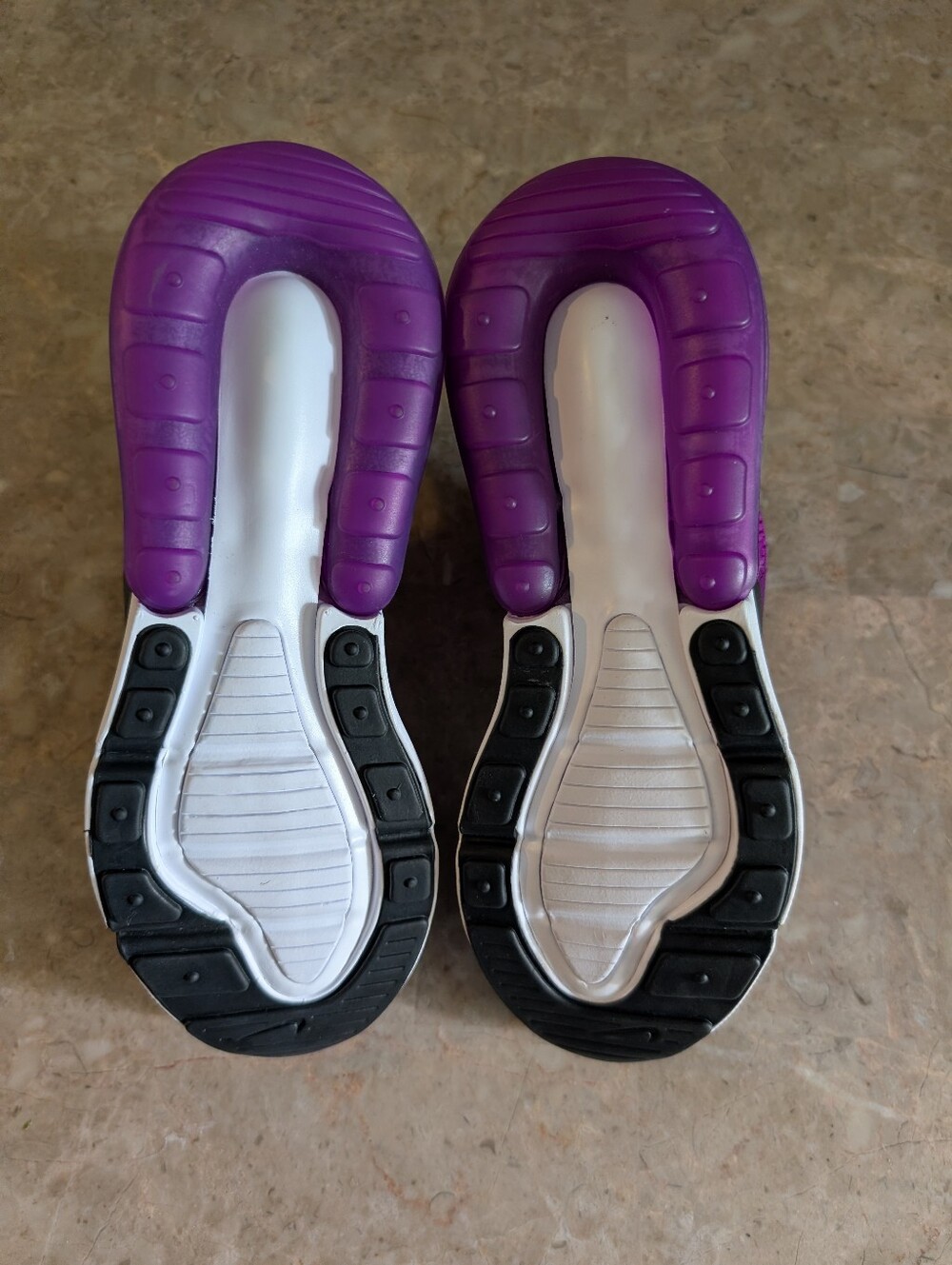 Nike Air Max 270 GS Vivid Purple/Black Running Shoes Youth Size 4Y New No Box - Picture 8 of 10